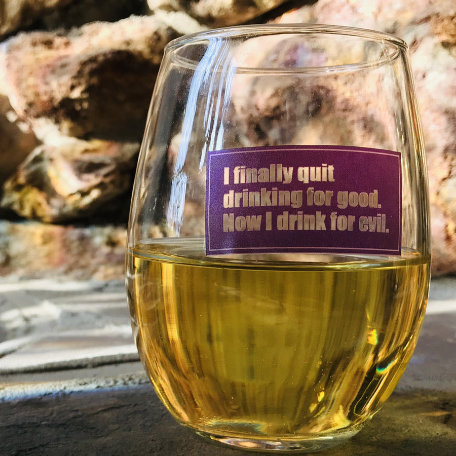 Reusable Alcohol's Defense Drink Labels (Set of 12)