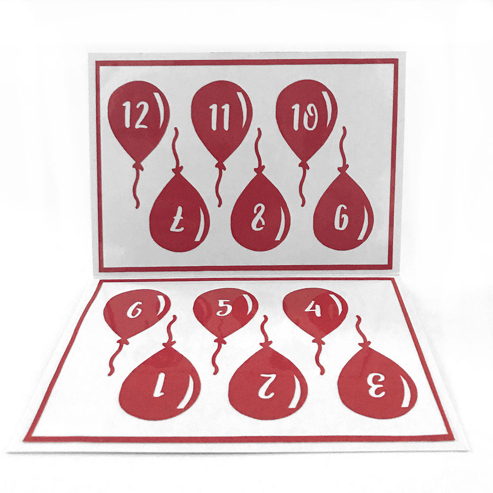 Reusable Balloon Drink Labels (Set of 12)