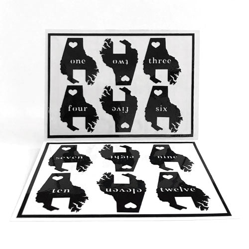 Reusable Baltimore County Drink Labels (Set of 12)