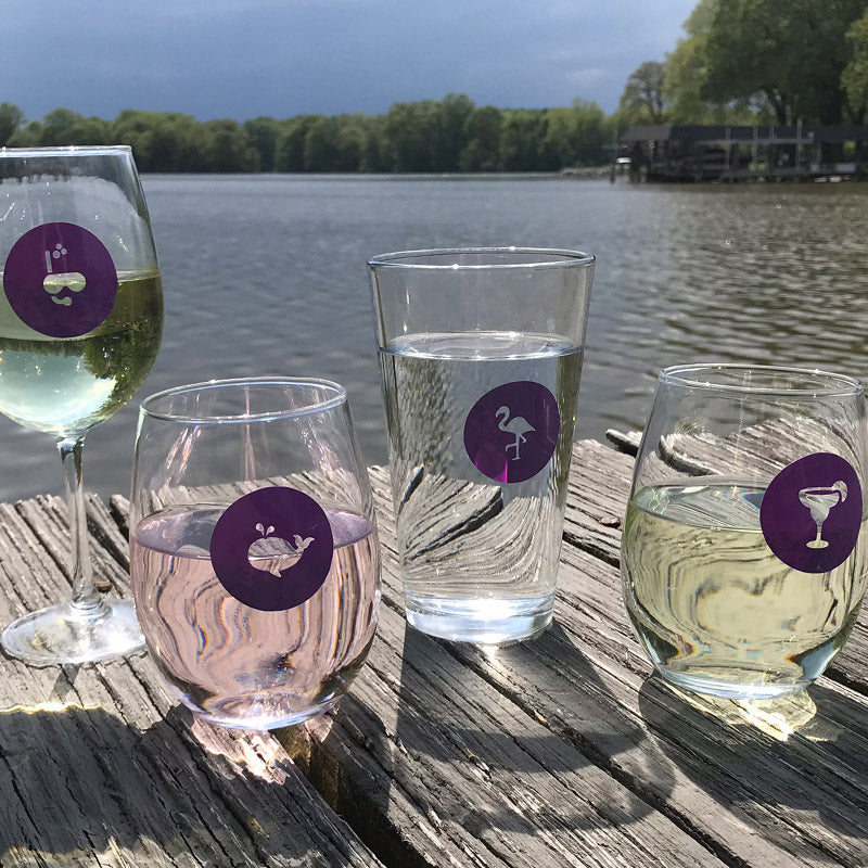 Reusable Beach Drink Labels (Set of 12)