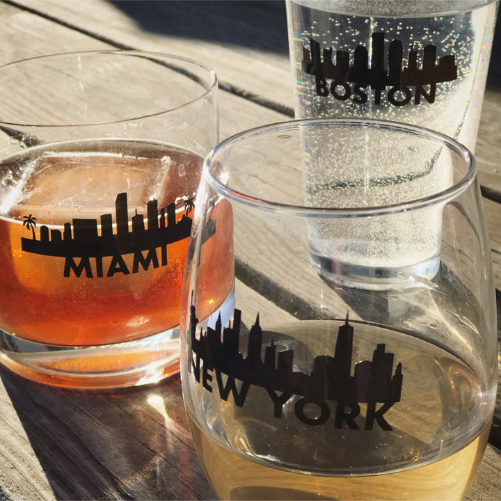 Reusable Skyline Drink Labels (Set of 12)