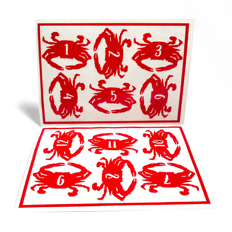 Reusable Crab Drink Labels (Set of 12)