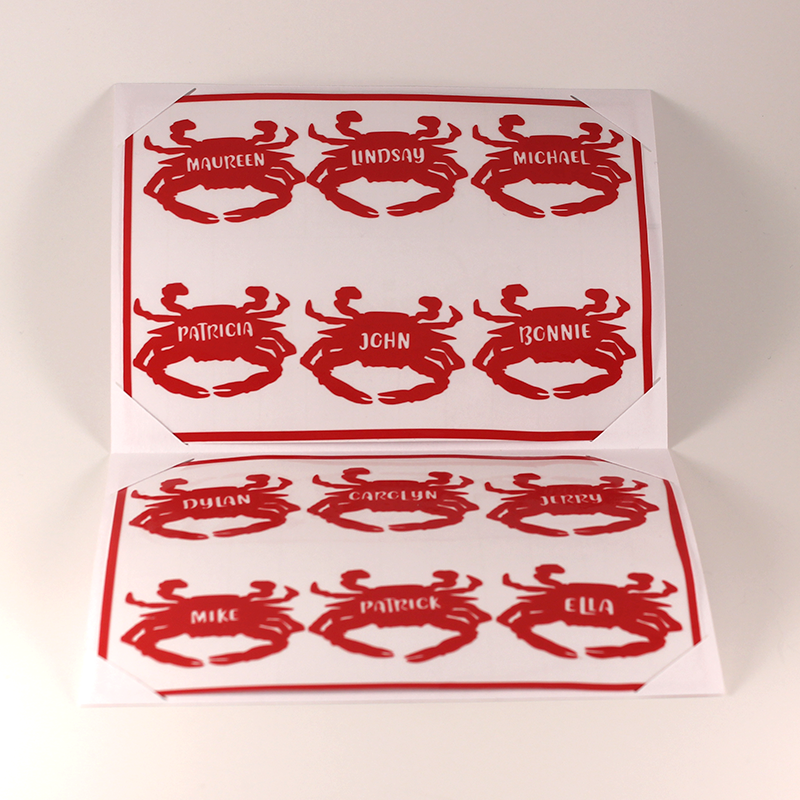 Personalized Maryland Blue Crab Drink Labels (Set of 12)