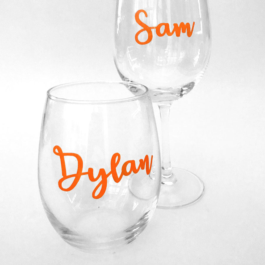 Personalized Cursive Drink Labels (Set of 12)