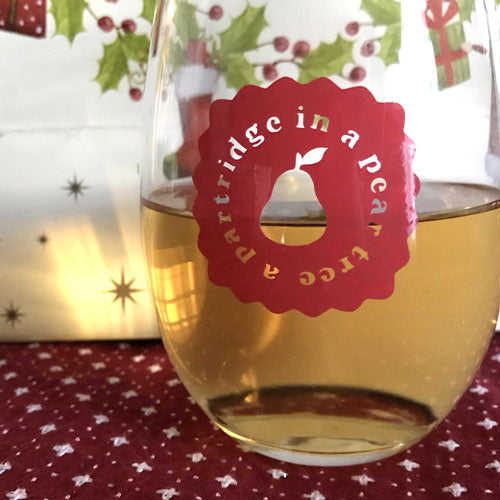 Reusable 12 Days of Christmas Drink Labels (Set of 12)