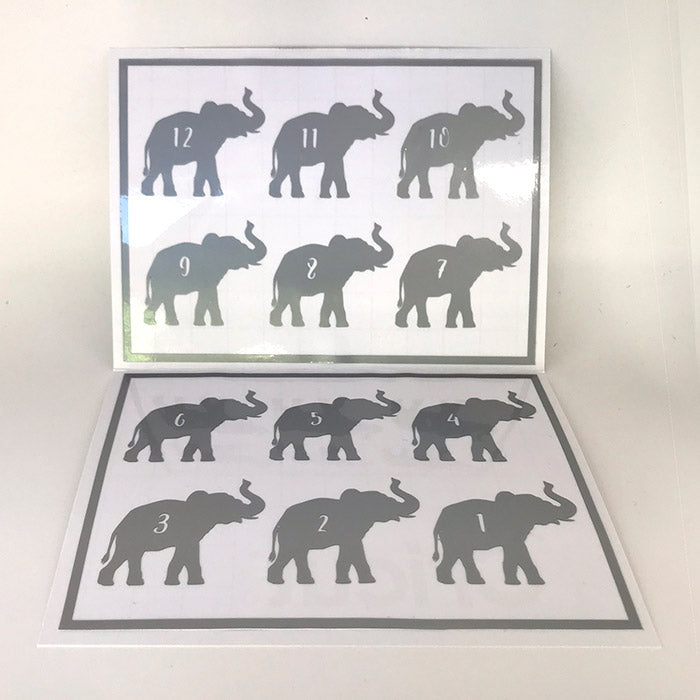 Reusable Elephant Drink Labels (Set of 12)