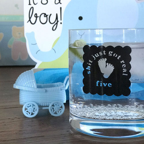 Reusable Oh Sh*t Baby Feet Drink Labels (Set of 12)