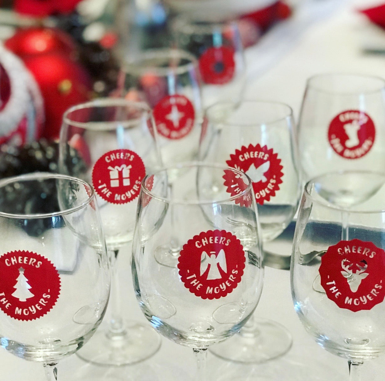 Personalized Fancy Holiday Drink Labels (Set of 12)