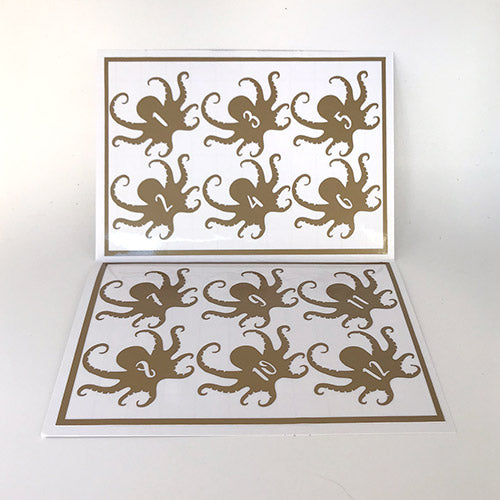 Reusable Octopus Drink Labels (Set of 12)