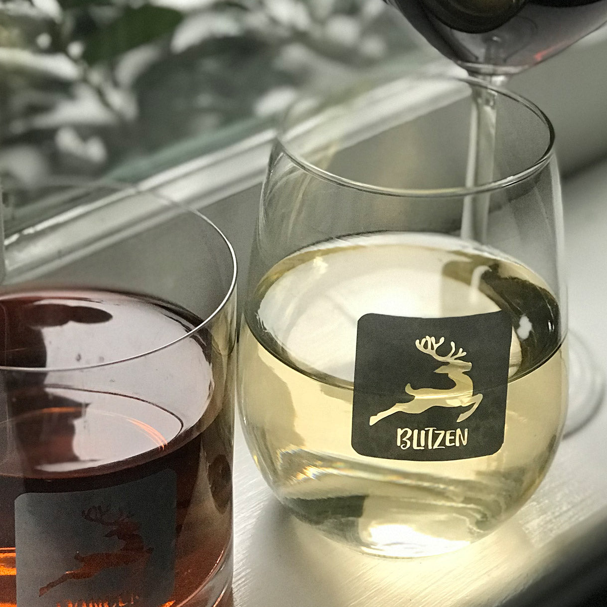 Reusable Santa's Reindeer Drink Labels (Set of 12)