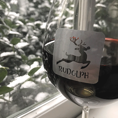 Reusable Santa's Reindeer Drink Labels (Set of 12)