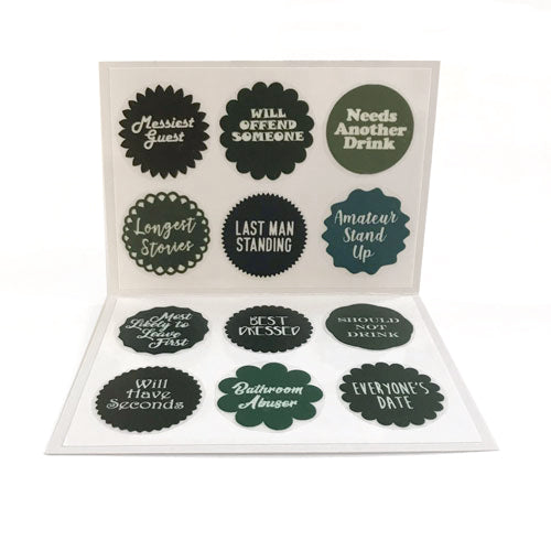 Reusable Saucy Party Awards Drink Labels (Set of 12)