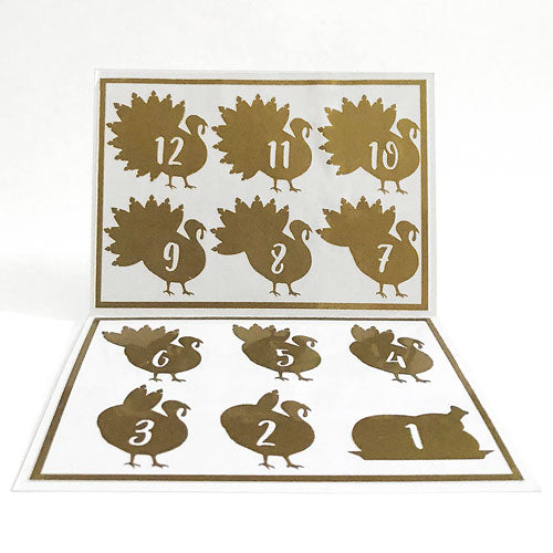 Reusable Plucked Turkey Drink Labels (Set of 12)