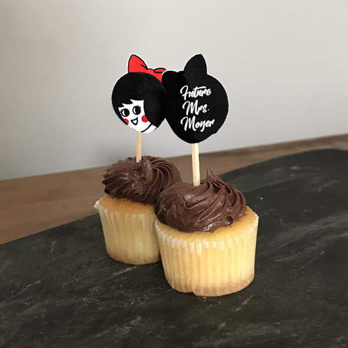 zCustomizable Utz Girl Cupcake Topper (Set of 24)