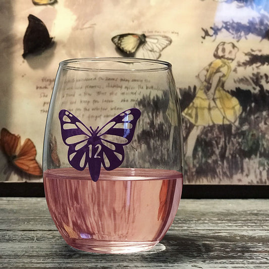 Reusable Butterfly Drink Labels (Set of 12)