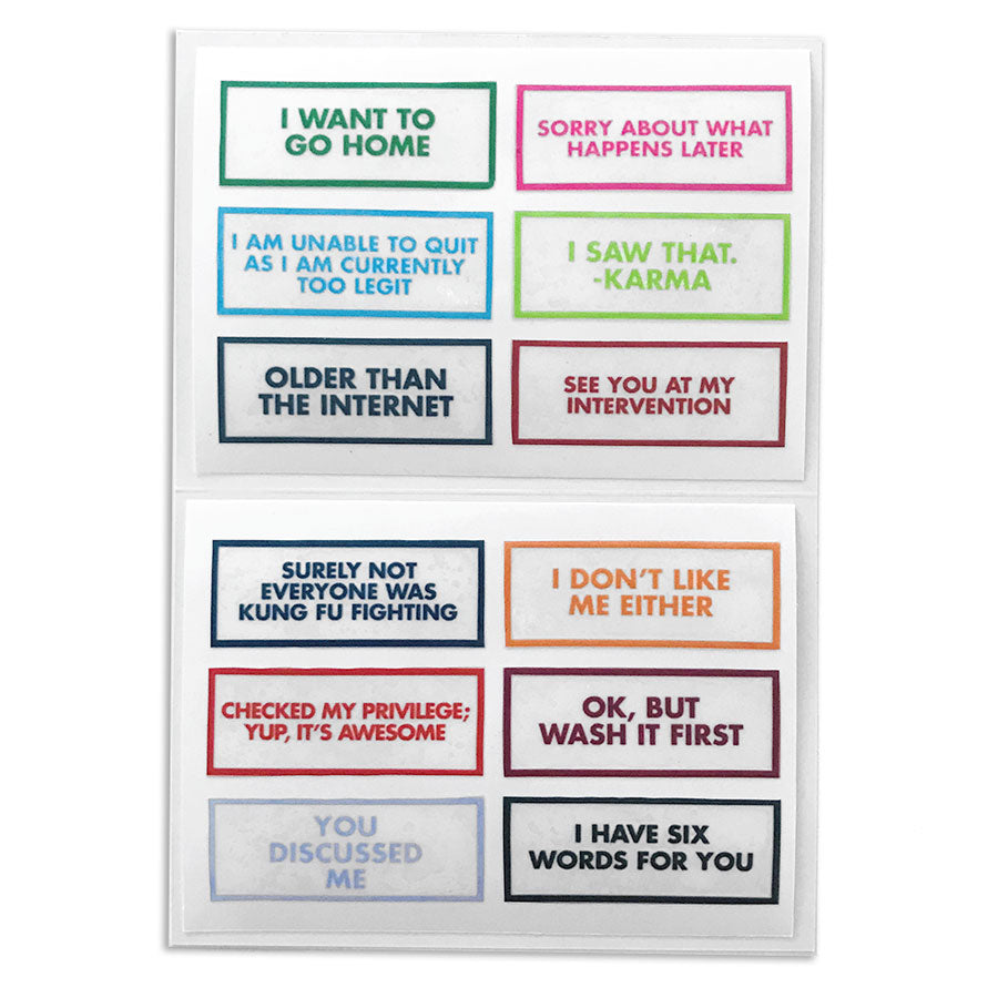 Reusable Cheeky Drink Labels (Set of 12)