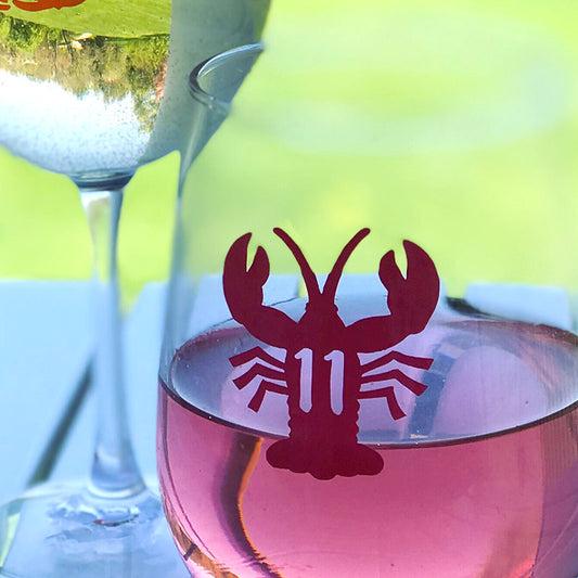 Reusable Lobster Drink Labels (Set of 12)