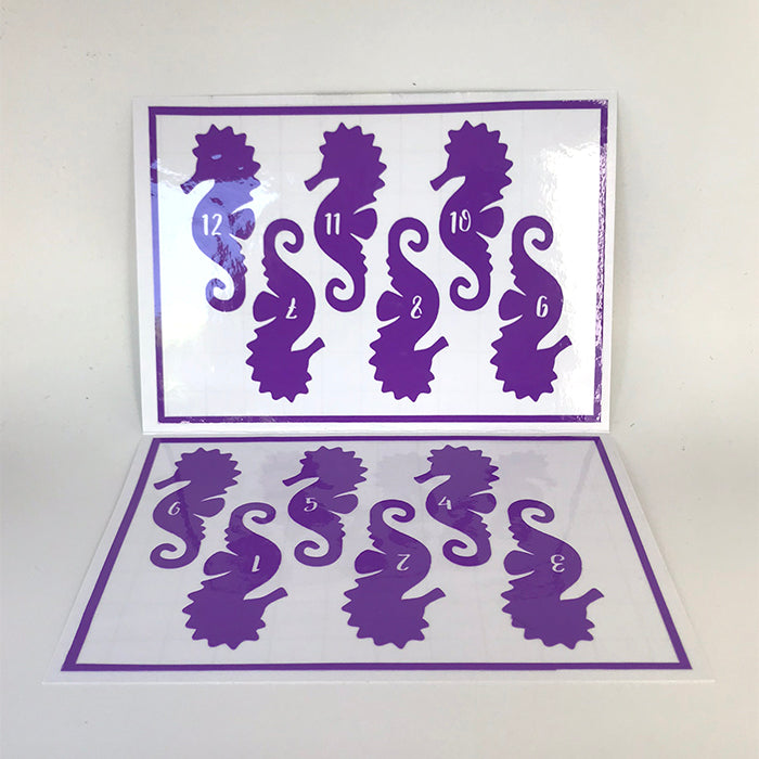 Reusable Seahorse Drink Labels (Set of 12)